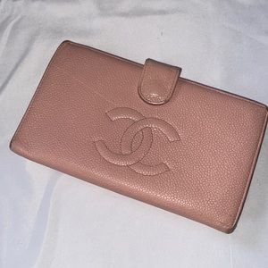 Vintage Chanel Pink Leather Wallet